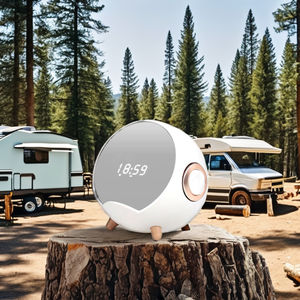 Haut-parleur portable étanche Q8 avec chargeur sans fil, réveil, utilisation en extérieur, charge rapide et batterie - Product Image 5