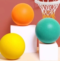 Basket-ball intérieur sans air 15/18/21/24cm balle anti-stress élastique en mousse PU souple rebondissant basket-ball intérieur silencieux