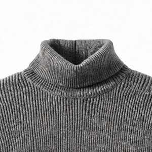 Pull en maille à <span class=keywords><strong>col</strong></span> <span class=keywords><strong>roulé</strong></span> pour <span class=keywords><strong>femme</strong></span>, mélange cachemire, manches longues, haut thermique basique pour l'automne et l'hiver - Product Image 3