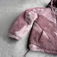 YSJY Streetwear Veste polaire Sherpa épaisse surdimensionnée d'hiver pour homme