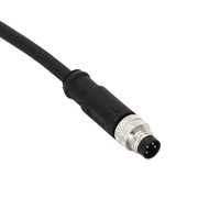 Connecteur blindé KRONZ M12 mâle 5 broches, étanche IP67, prêt à l'emploi, 5 m, noir, PVC, droit, connecteur circulaire aviation
