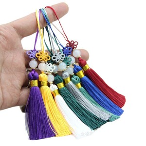 Kites Chinese Knot Tassel Pendant 7cm Ice Silk Polyester Yarn Decorative <b>Bookmark</b> Clothing DIY Accessory - Product Image 1