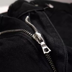 Pantalones Vaqueros Rotos Estilo Punk Gótico para Hombre 2025 - Bordado de Serpiente Negra, Ajustados, Estilo Urbano, Hip-Hop, Denim - Product Image 3