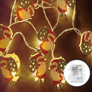 Ghirlanda di luci LED a batteria 3AA, colore bianco caldo, ideale per decorare spazi natalizi e creare atmosfere accoglienti. - Product Image 1