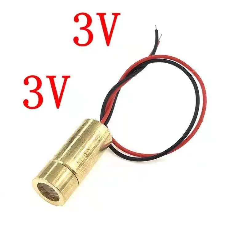 3V-12V Satu Kata Tabung Laser Kepala Laser Lampu Merah 9*25MM Merah Laser Modul 12*24MM