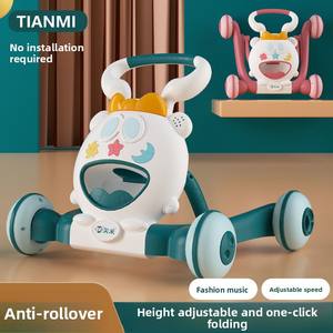 टिआनमी बेबी वॉकर बच्चों की एक क्लिक तह समायोज्य गति, संगीत विरोधी-टिपिंग प्लास्टिक 10 किलोग्राम भार क्षमता - Product Image 2