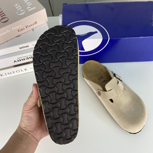<span class=keywords><strong>Zuecos</strong></span> de diseño clásico personalizados, zapatos para mujer, <span class=keywords><strong>zuecos</strong></span> para <span class=keywords><strong>hombre</strong></span>, <span class=keywords><strong>zuecos</strong></span> de cuero de ante de vaca, soporte de arco, suela de corcho, zapatillas planas para <span class=keywords><strong>hombre</strong></span> y mujer - Product Image 2
