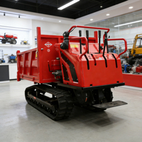 1,8-Tonnen-Diesel-Minikettendumper mit Gummiketten für Obstgärten, Bauernhöfe, Gärten, Baustellen und schlammige Bergstraßen