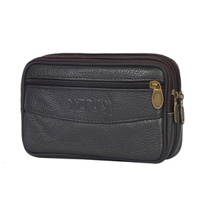 Commercio all'ingrosso della fabbrica 15.5cm nuovo impermeabile del telefono marsupio in vera pelle cintura borsa <span class=keywords><strong>portachiavi</strong></span> portamonete per gli uomini - Product Image 5