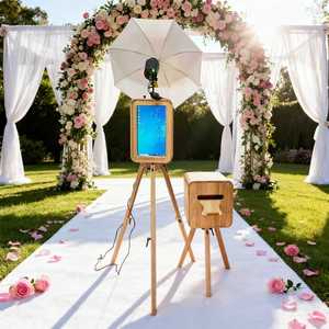 Nouvelle cabine <span class=keywords><strong>photo</strong></span> de mariage rétro double face en bois, compatible avec les supports d'<span class=keywords><strong>imprimante</strong></span> en bois, les flashs Godox et les enceintes Marshall - Product Image 5