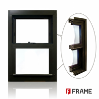 Extrusiones de Aluminio de Primera Calidad para Ventanas de Doble Hoja, Mecanismo de Equilibrio Espiral, Drenaje en el Alféizar Inclinado, Distribución Modular para Viviendas