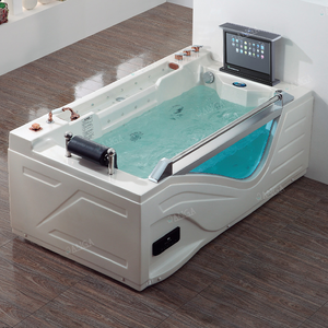 Whirlpool Rechteck Wasserfall Badewanne Luxus Whirlpool Acryl Indoor Spa Badewannen mit <span class=keywords><strong>TV</strong></span> - Product Image 1