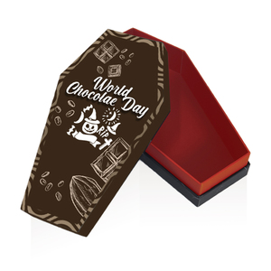 Custom Recyclable Cardboard Boxes Coffin Shaped Candy Packaging Box for <strong>Halloween</strong> <strong>Chocolate</strong> - Product Image 5