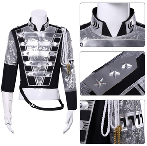 Ecowalson - Disfraz de Cantante Pop Retro de los <span class=keywords><strong>80</strong></span> para Halloween, Disfraz de Lentejuelas para Actuaciones en Escenario, Carnaval, Fiestas y Representaciones - Product Image 1