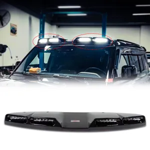 Car Body Parts Car Front Roof Spoiler With DRL TOP Led Light For Land Rover Defender