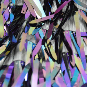 Tissu brodé irisé <span class=keywords><strong>à</strong></span> couleur changeante, 50 m, tissu en maille extensible avec paillettes pour robe, 40mm, vente en gros - Product Image 2