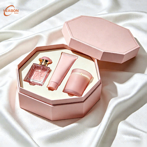 Boîte en papier rigide personnalisée avec base octogonale, couvercle, éponge, gaufrage UV, estampage à chaud, papier couché, emballage aseptique, parfum, soins de la peau - Product Image 2