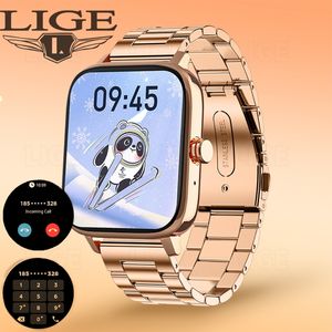LIGE BW0370 Edelstahl Smartwatches für Frauen Männer Fitness uhr Herzfrequenz Schlaf monitor Smartwatch für Android IOS - Product Image 1