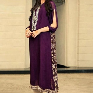 -Dernière belle-longue Kurta avec pantalon robe pour la fête-usure-robe avec de belles-travail applique pour la fête/mariage = 2021 - Product Image 1