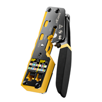 Pince à sertir multifonctionnelle portable en acier pour câbles réseau 6P 8P Cat5e Cat6 Cat7 RJ45, connecteurs modulaires électriques chromés