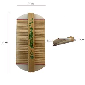 Chino tradicional hecho a mano <span class=keywords><strong>de</strong></span> doble cara dientes finos caspa bambú piojos liendres piojo peine <span class=keywords><strong>de</strong></span> pulgas para niña niño niños Limpieza <span class=keywords><strong>de</strong></span> cabello - Product Image 2