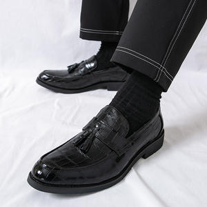 British Men's Waterproof Genuine Leather Closed Toe Shoes Oxford Handmade Wedding Formal Business Casual Anti-Slip <b>Buckle</b> <b>Straps</b> - Product Image 5