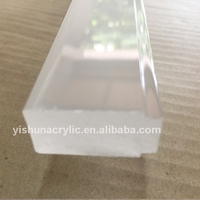 Diffuseur personnalisé opale/blanc laiteux extrudé acrylique PMMA profils LED tige d'éclairage