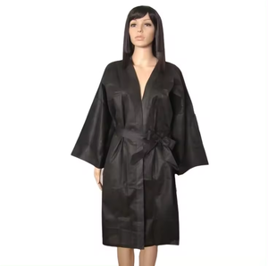 Vente chaude couleur unie mince robe du matin Plus Long Kimono Sexy peignoir jupe de couchage - Product Image 5