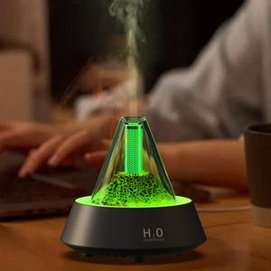 Difusor de Aceites Esenciales Único, Difusor de Aroma de Lava Volcánica, Luz Nocturna LED Colorida, Mini Difusor Portátil de 80 ml con Luz de Vela - Product Image 5