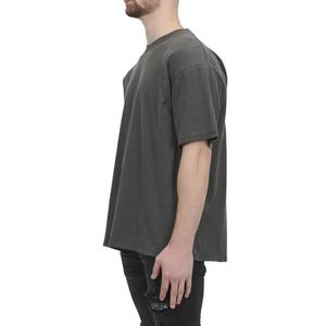 Camiseta de Algodón 100% Grueso para Hombre, con Logotipo Personalizado Bordado, Hombros Caídos y Lavado Ácido - Product Image 2