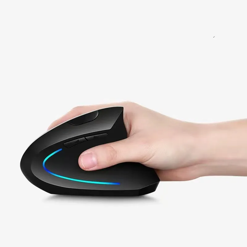 Il popolare mouse verticale wireless 2.4G transfrontaliero mini mouse silenzioso supporta il mouse ergonomico con regolazione a quattro marce DPI