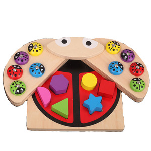 Jouets <span class=keywords><strong>de</strong></span> pêche magnétiques <span class=keywords><strong>en</strong></span> <span class=keywords><strong>bois</strong></span> pour enfants Montessori, animaux mignons, coccinelle, <span class=keywords><strong>jeu</strong></span> <span class=keywords><strong>de</strong></span> puzzle <span class=keywords><strong>en</strong></span> <span class=keywords><strong>bois</strong></span> pour la cognition géométrique - Product Image 3