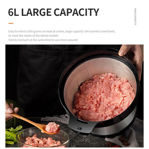 Silver Crest 6L 2000W Electric Meat <b>Grinder</b> Stainless Steel Household Food Chopper - Product Image 3