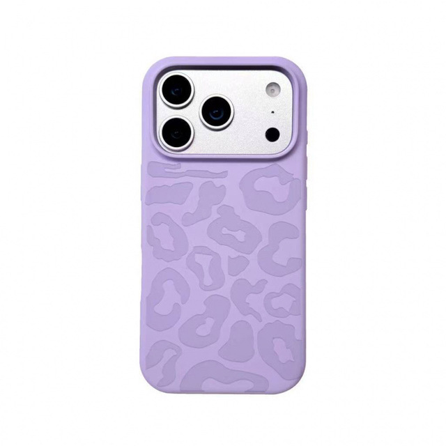 New Silicone Leopard Print Matte Shockproof Phone Case for 17 PM for 16 Pro Max 15 PM 14