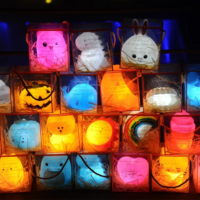Ночной свет прикроватный силиконовый с регулируемой яркостью перезаряжаемая лампа для животных сувенирные подарочные наборы