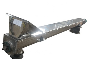 <span class=keywords><strong>Transportador</strong></span> de <span class=keywords><strong>tornillo</strong></span> en espiral de acero inoxidable para mezcla de transporte de harina montado en grano ajustable de longitud DZJX - Product Image 3