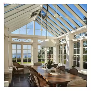 Usine Fuson meilleure véranda sans cadre conception de salle de jardin maison de quincaillerie en acier véranda en verre et aluminium pour <span class=keywords><strong>solarium</strong></span> - Product Image 5