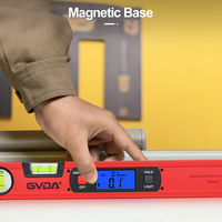 Niveau numérique GVDA avec inclinomètre LCD haute précision 360° °   Détecteur d'angle avec base magnétique et mode ABS/INC pour le travail du bois