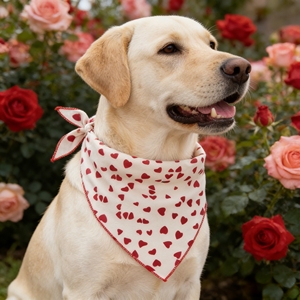 مريلة حيوانات أليفة تحت عنوان عيد الحب. مريلة قماشية جميلة وناعمة ولطيفة لأصدقائك من الفرو. - Product Image 2