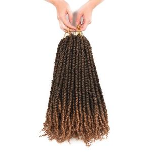 Pre-Bucle suave pasión primavera bomba giro mujeres pelucas Crochet trenza 100% pelo sintético - Product Image 2