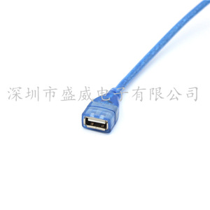 สายต่อขยาย USB 2.0 ชาย-หญิง แบบ A ต่อ A สีฟ้าใส PVC ความยาวเต็ม - Product Image 4