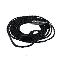Fil de casque torsadé en cuivre pur PVC lisse à 4 brins avec prise droite de 3.5mm Interface QDC Cordon de câble audio pour écouteurs MP3 HIFI
