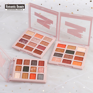 Bán buôn 12 màu sắc biểu tượng tùy chỉnh Pallet không thấm nước bóng mắt bột Sweatproof sắc tố ánh sáng lung linh Matte Eyeshadow Palette - Product Image 2