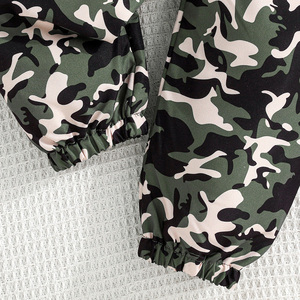Ensemble tendance camouflage deux pièces pour bébés garçons, sweat à capuche noir à manches longues avec poche, pantalon de jogging, vêtements chauds et confortables pour l'automne - Product Image 5