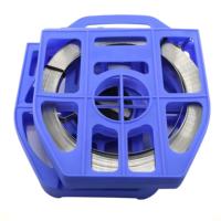 Fabrik preis Elektro statisches PVC-beschichtetes Edelstahl-Kabelbinder band SS 304 316 Bandbreite 10-16mm für Glasfaser geräte