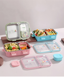 Boîte à bento en acier inoxydable chauffable et étanche, design mignon et coloré, facile à nettoyer, sans BPA, de qualité alimentaire, pour enfants - Product Image 2