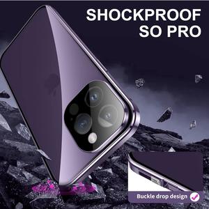 Coque de protection intégrale magnétique double face en métal aluminium pour iPhone 17 16 15 14 13 - Product Image 6