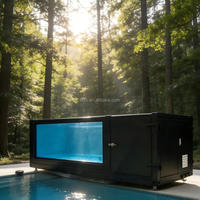 Piscine en conteneur moderne modulaire personnalisée piscine en conteneur hôtel de luxe 20 pieds 40 pieds préfabriquée piscine en conteneur pour centre de villégiature mobile