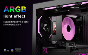 Enfriador de CPU Jungle Leopard K400 LCD con Pantalla Personalizable de 2.99 Pulgadas e Iluminación ARGB - Product Image 5