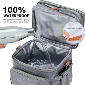 Free sample <b>Large</b> Thermal Insulated <b>Cooler</b> <b>Bag</b> with Customized 30L Trip Shopping Food Transport Grill Cool Box - Product Image 4